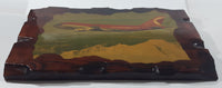 Vintage CP Air Boeing 747-217B C-FCRA Passenger Jet Burlwood Style 12" x 19 3/8" Lacquered Wood Airplane Picture