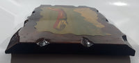 Vintage CP Air Boeing 747-217B C-FCRA Passenger Jet Burlwood Style 12" x 19 3/8" Lacquered Wood Airplane Picture