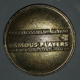 Vintage Famous Players Tech Town Gaming Game Token Metal Coin