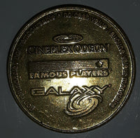 Vintage Famous Players Cineplex Odeon Galaxy No Cash Value Gaming Game Token Metal Coin