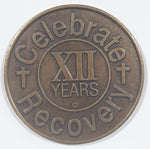 Vintage Celebrate Recorvery XII Years My Grace Is Enough For You Medallion Token Metal Coin