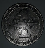 1992 McCarran Airport Slots One Dollar Gaming Token Metal Coin