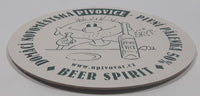 1993 to 2013 Novomestsky Pivovar s.r.o. Novomestsky Lezak Nefiltrovane Pivo S Kvasnicemi Beer Spirit 4 1/8" Paper Beverage Drink Coaster