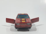 Vintage Yatming No. 1067 Ford Mustang Turbo Cob Red Die Cast Toy Car Vehicle with Opening Doors Missing Tires