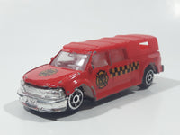 Unknown Brand Quad Cab Pickup Truck with Cap Fire Department Red Die Cast Toy Car Vehicle