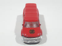 Unknown Brand Quad Cab Pickup Truck with Cap Fire Department Red Die Cast Toy Car Vehicle