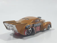 2004 Hot Wheels Smashville '41 Willys Smash Mouth Gold Die Cast Toy Hot Rod Car Vehicle