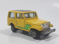 Vintage Kidco Tough Wheels Jeep CJ-7 Yellow Die Cast Toy Car Vehicle Made in Hong Kong