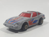 Vintage 1983 Matchbox Mega Blasters Cap Cars Datsun 280Z Bomb Silver Grey Die Cast Toy Car Vehicle