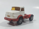 Vintage Corgi Juniors Mercedes Benz Semi Tractor Truck White and Red Die Cast Toy Car Vehicle