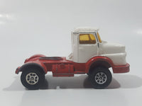 Vintage Corgi Juniors Mercedes Benz Semi Tractor Truck White and Red Die Cast Toy Car Vehicle