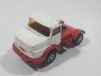 Vintage Corgi Juniors Mercedes Benz Semi Tractor Truck White and Red Die Cast Toy Car Vehicle