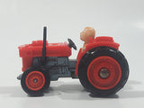 Vintage 1950 United Features Syndicate No. C10 Charlie Brown Tractor Red Die Cast Toy Car Vehicle Made in Hong Kong