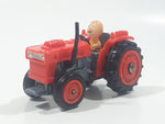 Vintage 1950 United Features Syndicate No. C10 Charlie Brown Tractor Red Die Cast Toy Car Vehicle Made in Hong Kong