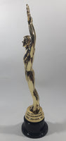 Man Holding Laurel Wreath Above His Head Gold 10 1/2" Tall Plastic Trophy Award Statue