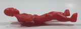 Parachute Soldier Paratrooper Red 3 3/4" Tall Plastic Toy Figure
