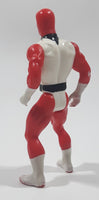 Vintage 1985 Marchon Sparking Rocket Cycle Red and White 4 1/4" Tall Plastic Toy Figure