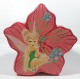 Disney Tinkerbell Pink Star Shaped Flower 6" Tall Ceramic Coin Bank