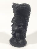 Vintage Coco Joe's Hawaii Tiki God 4" Tall Carved Black Lava Rock Figurine