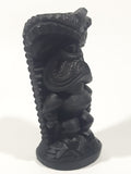 Vintage Coco Joe's Hawaii Tiki God 4" Tall Carved Black Lava Rock Figurine