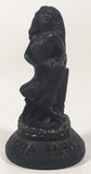 Vintage Coco Joe's #262 Aloha Hawaii Hula Girl Dancing 5" Tall Carved Black Lava Rock Figurine