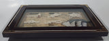 Cutty Sark 1869 Tall Ship Nautical Knots and Wood Cased Shadow Box 9" x 13 1/4"