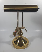 Vintage Curved All Brass Piano Bankers Desk Lamp