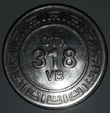 Vintage USA Van Brook of Lexington INC. Trial Token CTX 318 VB No Cash Value Token Metal Coin