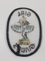 Girl Guides B.C. British Columbia Totem Pole Oval Shaped 2" x 3" Embroidered Fabric Patch Badge