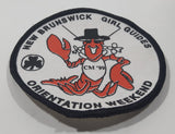 Girl Guides New Brunswick CM '99 Orientation Weekend 3 1/4" Embroidered Fabric Patch Badge