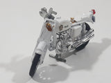 Vintage Yatming 1334 Honda CB-750 Four Police White Motor Cycle Die Cast Toy Vehicle Missing Parts