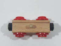 Bigjigs Rail Wood with Red Wheels and Magnetic Connector Wood Toy Train Car Vehicle