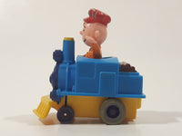 1989 Peanuts Charlie Brown Cartoon Character in Pullback Motorized Friction Toy Train Vehicle McDonald's Happy Meal