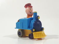 1989 Peanuts Charlie Brown Cartoon Character in Pullback Motorized Friction Toy Train Vehicle McDonald's Happy Meal