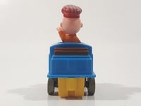 1989 Peanuts Charlie Brown Cartoon Character in Pullback Motorized Friction Toy Train Vehicle McDonald's Happy Meal