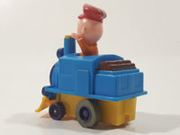 1989 Peanuts Charlie Brown Cartoon Character in Pullback Motorized Friction Toy Train Vehicle McDonald's Happy Meal