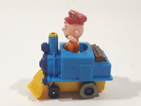 1989 Peanuts Charlie Brown Cartoon Character in Pullback Motorized Friction Toy Train Vehicle McDonald's Happy Meal