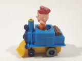 1989 Peanuts Charlie Brown Cartoon Character in Pullback Motorized Friction Toy Train Vehicle McDonald's Happy Meal