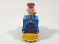 1989 Peanuts Charlie Brown Cartoon Character in Pullback Motorized Friction Toy Train Vehicle McDonald's Happy Meal