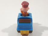 1989 Peanuts Charlie Brown Cartoon Character in Pullback Motorized Friction Toy Train Vehicle McDonald's Happy Meal