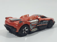 2003 Hot Wheels Maelstrom Police Short Fuse Bomb Orange Die Cast Toy Car Vehicle
