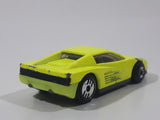 1993 Hot Wheels Criss Cross Crash Set Ferrari Testarossa Fluorescent Yellow Die Cast Toy Super Car Exotic Vehicle