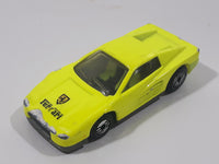 1993 Hot Wheels Criss Cross Crash Set Ferrari Testarossa Fluorescent Yellow Die Cast Toy Super Car Exotic Vehicle