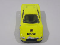 1993 Hot Wheels Criss Cross Crash Set Ferrari Testarossa Fluorescent Yellow Die Cast Toy Super Car Exotic Vehicle