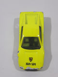 1993 Hot Wheels Criss Cross Crash Set Ferrari Testarossa Fluorescent Yellow Die Cast Toy Super Car Exotic Vehicle