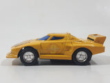 Vintage Tomica Tomy Lancia Turbo International Rally 1:45 Scale Yellow Pull Back Die Cast Toy Car Vehicle Made in Hong Kong