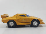 Vintage Tomica Tomy Lancia Turbo International Rally 1:45 Scale Yellow Pull Back Die Cast Toy Car Vehicle Made in Hong Kong