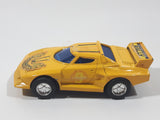 Vintage Tomica Tomy Lancia Turbo International Rally 1:45 Scale Yellow Pull Back Die Cast Toy Car Vehicle Made in Hong Kong