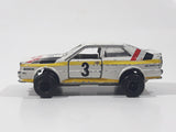 Vintage Majorette No. 221 Audi Quattro White 1/68 Scale Die Cast Toy Car Vehicle with Opening Doors