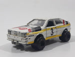 Vintage Majorette No. 221 Audi Quattro White 1/68 Scale Die Cast Toy Car Vehicle with Opening Doors